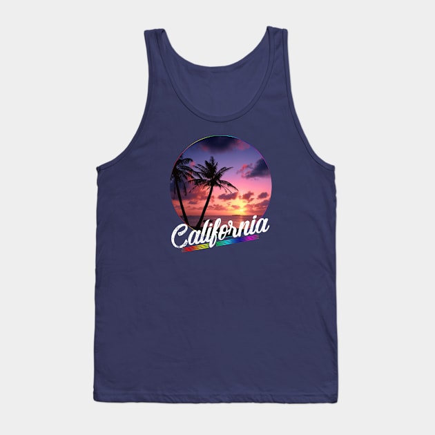 California Sunset Tank Top by MonarchGraphics